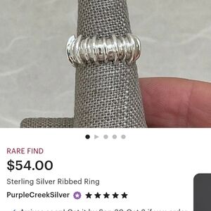 Sterling Silver Ribbed Ring